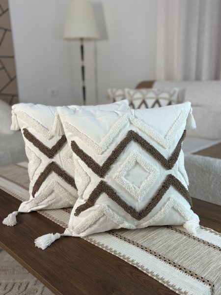 وجه قرنة مربعة بني وابيض