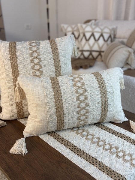 وجه قرنة مستطيلة بني وبيج